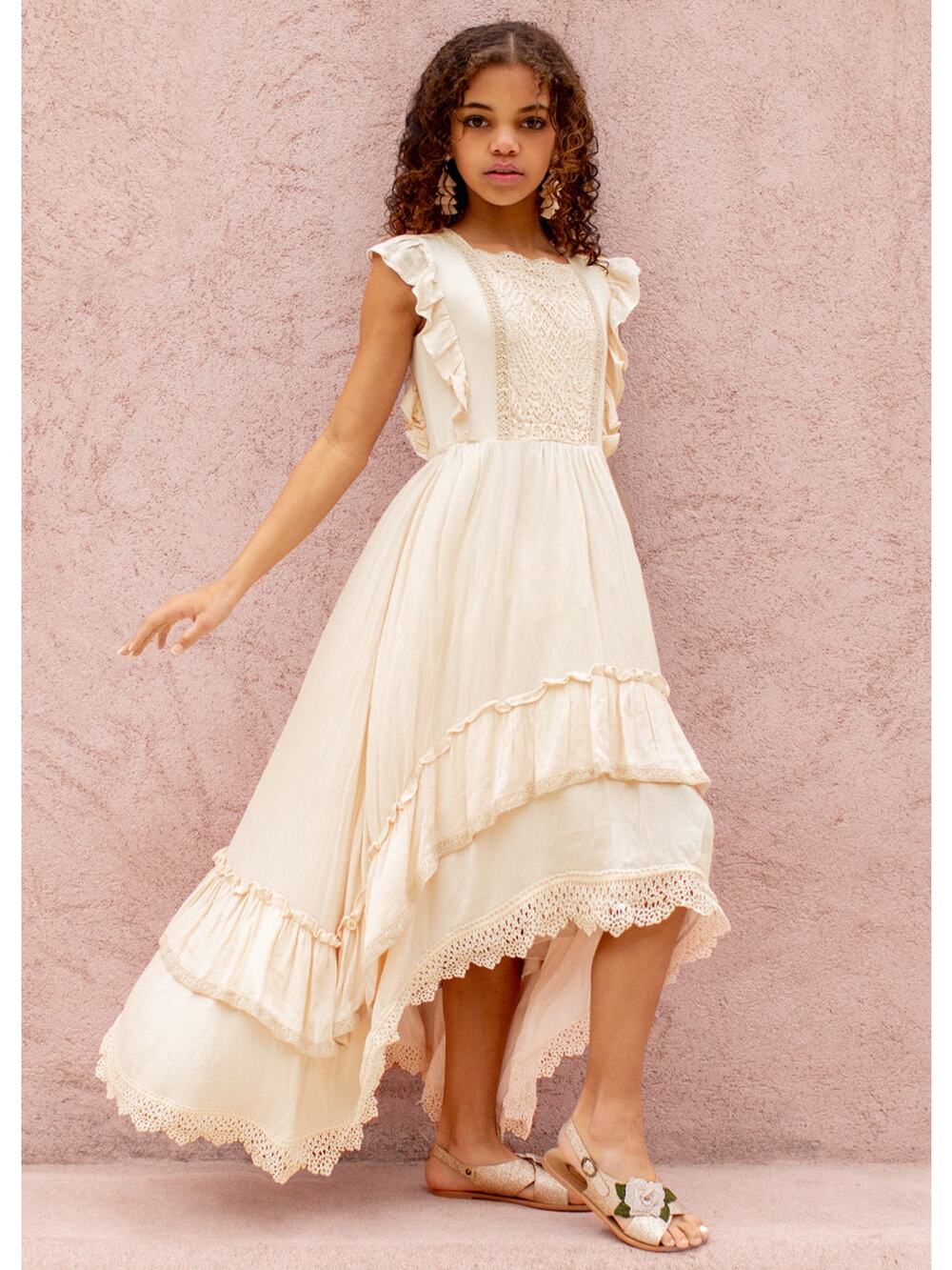 Joyfolie Mia Joy Cassia Dress in Ecru Girl’s Size 6